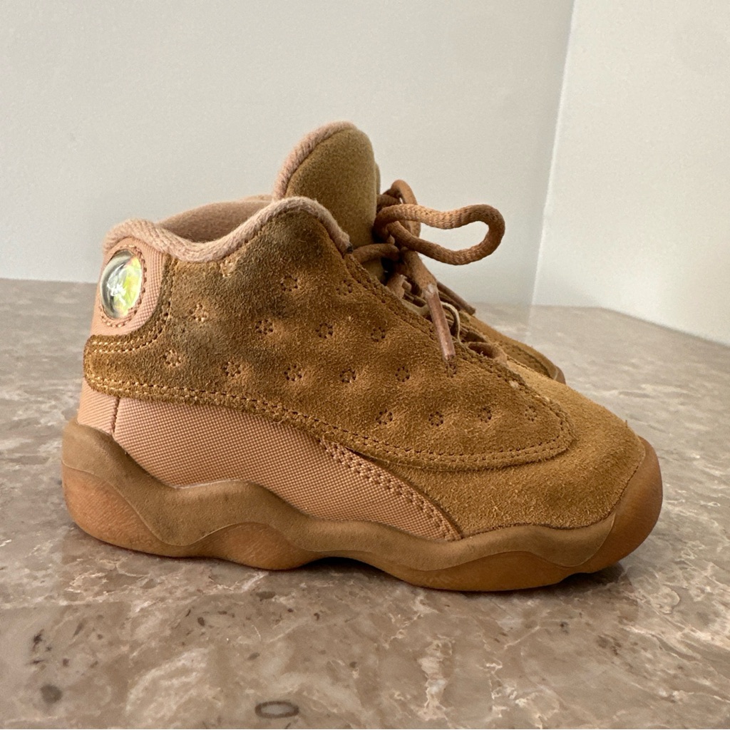 Nike Air Jordan Retro 13 Wheat 2017 Toddler 7c Authentic Brown Used